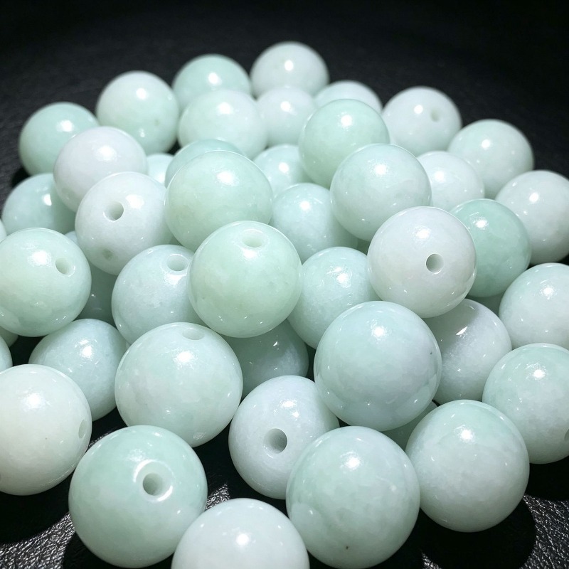 Earrings - 10PC Natuurlijke Jade Emerald 13mm Cirkelkralen
