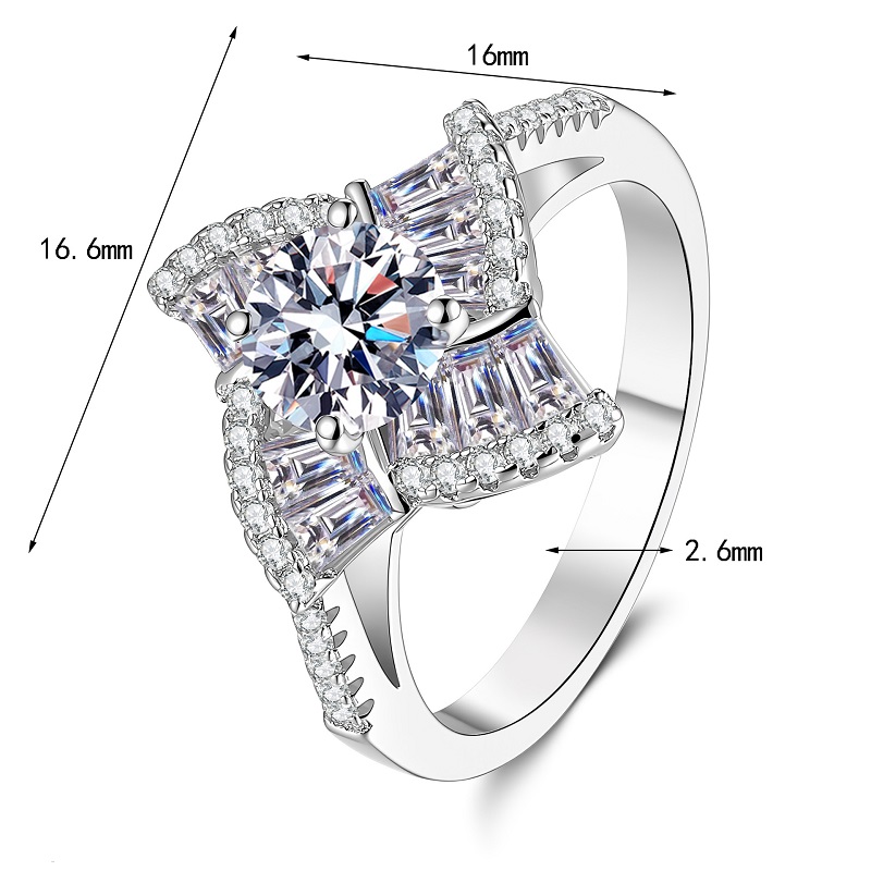 Moissanite Engagement Ring 1 Carat - Apaison Sparkling 1 karaat D-kleur moissanite