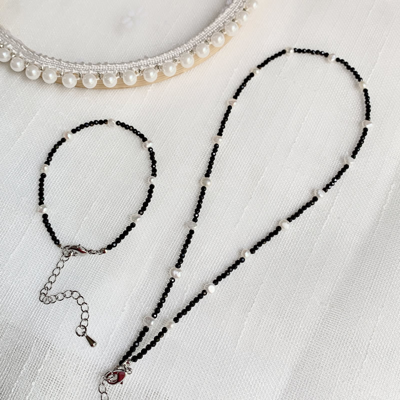 Pearl Choker Necklace Vintage - Mode Healing Sieraden 2MM Kleine Zwarte