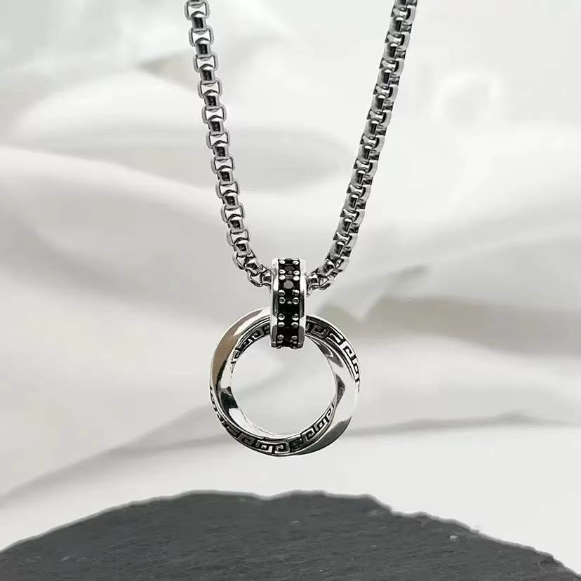 925 Sterling Silver Chain Necklace Men - Nieuwe 925 Sterling zilveren ketting, vintage