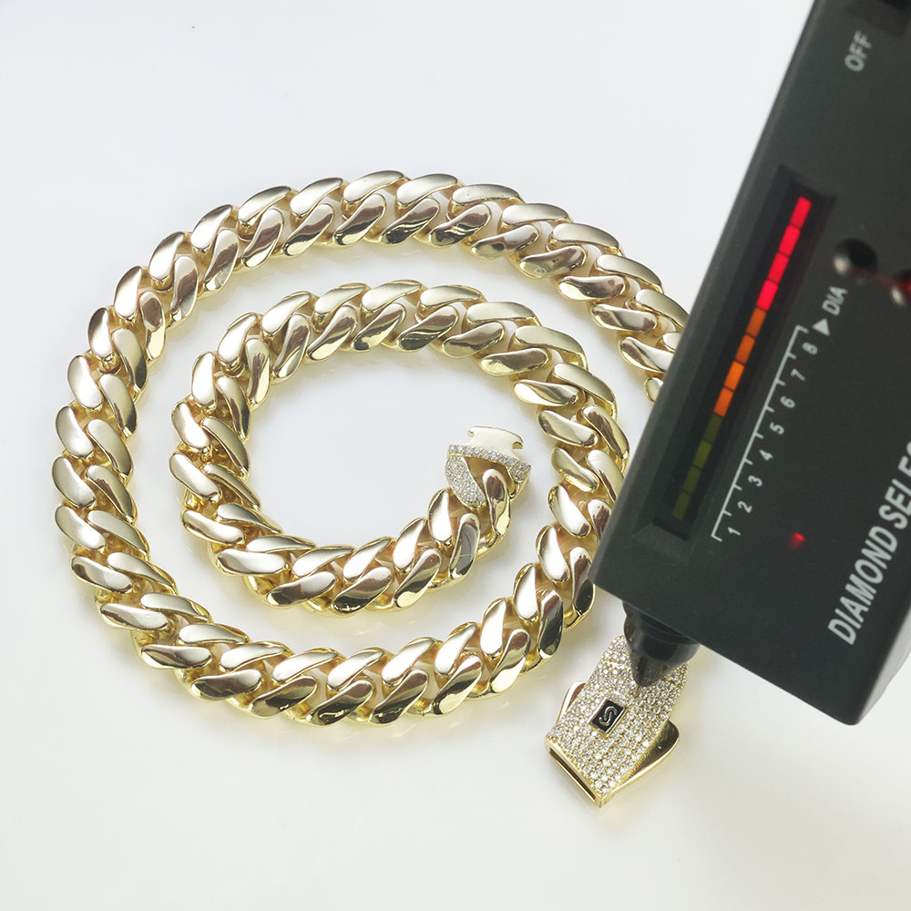 Cuban Link Chain 12Mm - ESKEEM Nieuwe 925 Zilveren Monaco Ketting