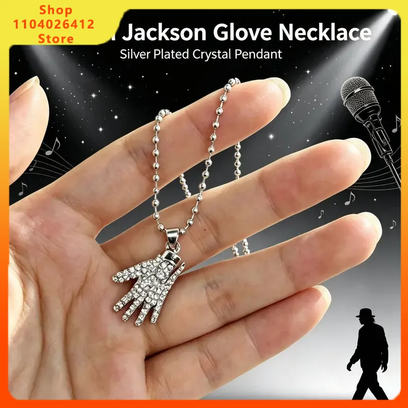 Anime Pendant Necklace - Volledig met diamanten bezette Michael Jackson