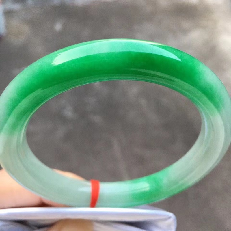 Bracelets - Natuurlijke Myanmar-jade armband, ronde vorm, authentiek,