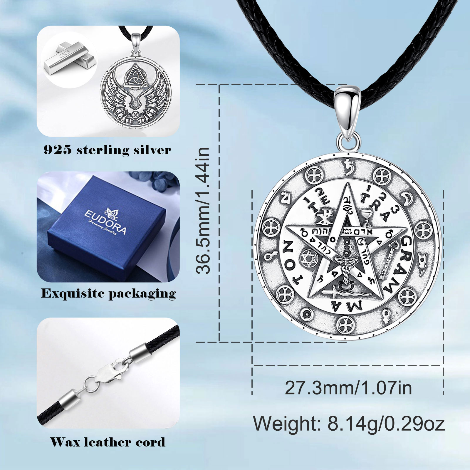 Eudora 925 Sterling Zilveren P - 925 Sterling Silver Chain Necklace Men recensie en prijs