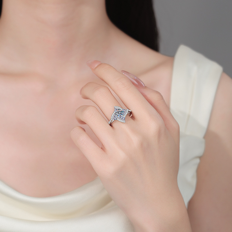 Apaison Sparkling 1 karaat D-k - Moissanite Engagement Ring 1 Carat recensie en prijs