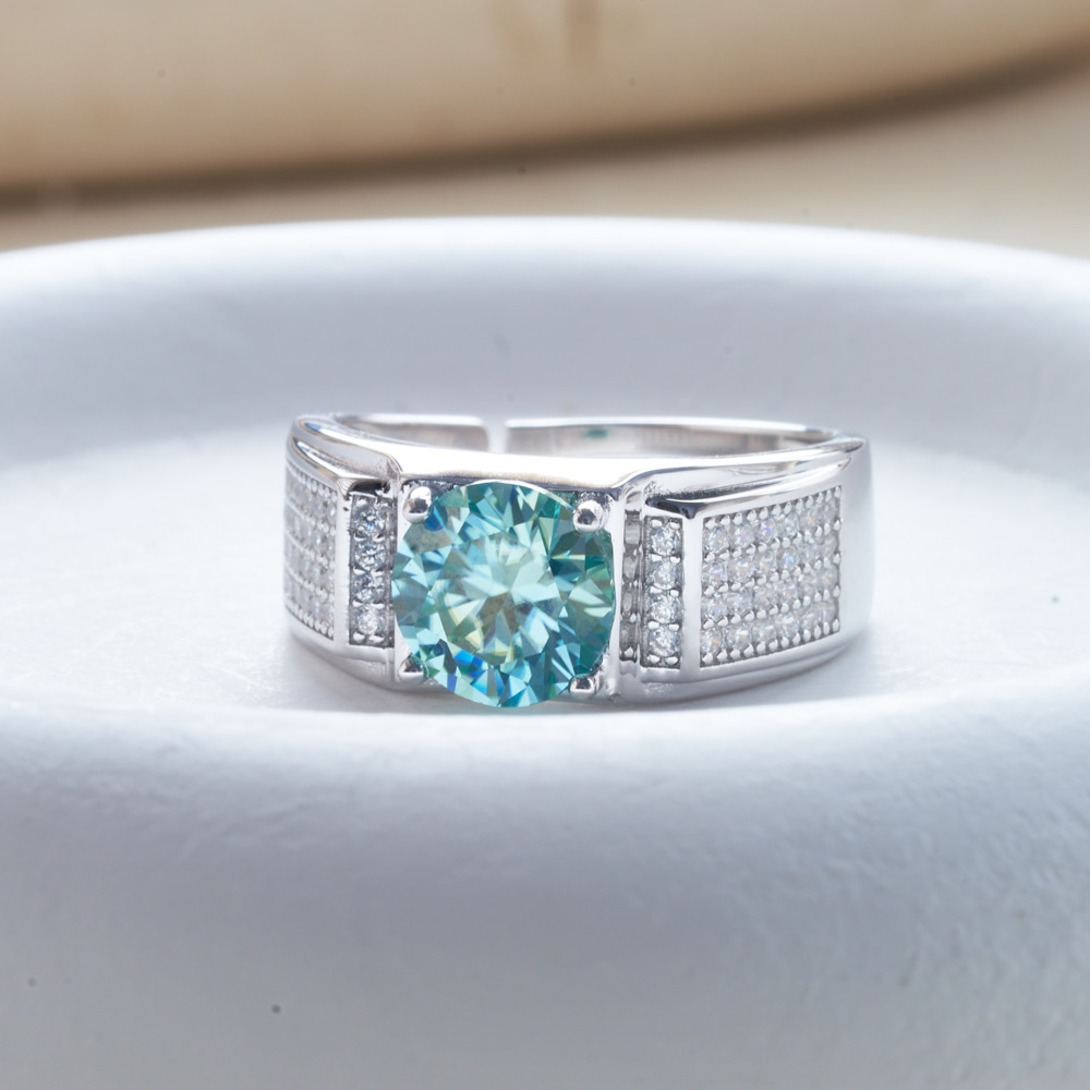 1 Karaat Natuurlijke Blauwe Kl - Moissanite Engagement Ring 1 Carat recensie en prijs