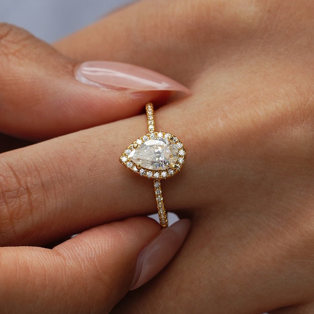 KyanGem Echte 18K Gouden Moiss - Moissanite Engagement Ring 1 Carat recensie en prijs