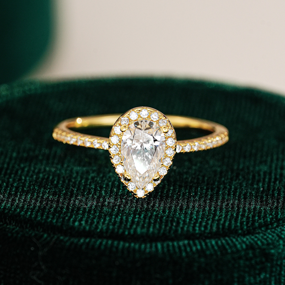 KyanGem Echte 18K Gouden Moiss - Moissanite Engagement Ring 1 Carat recensie en prijs
