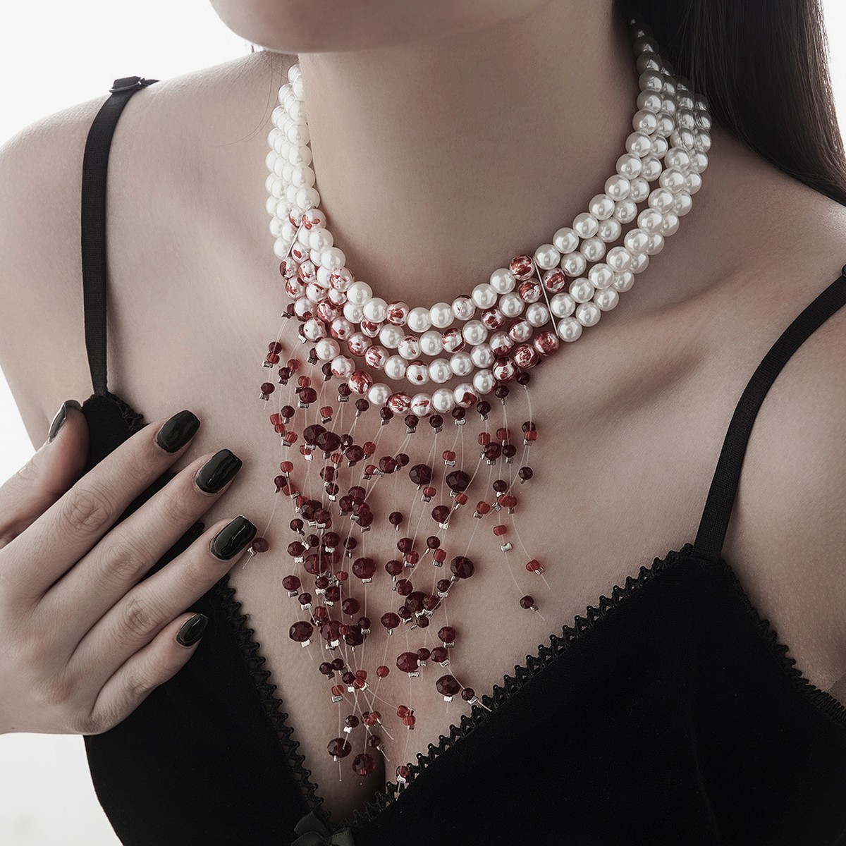 Gotische Bloeddruppel Imitatie - Pearl Choker Necklace Vintage recensie en prijs