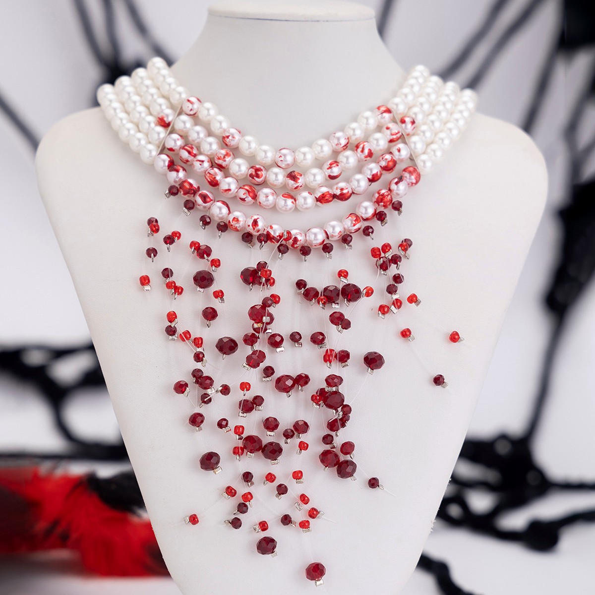 Gotische Bloeddruppel Imitatie - Pearl Choker Necklace Vintage recensie en prijs