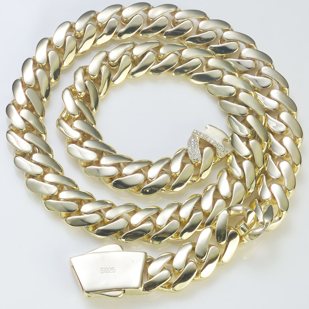 ESKEEM Nieuwe 925 Zilveren Mon - Cuban Link Chain 12Mm recensie en prijs