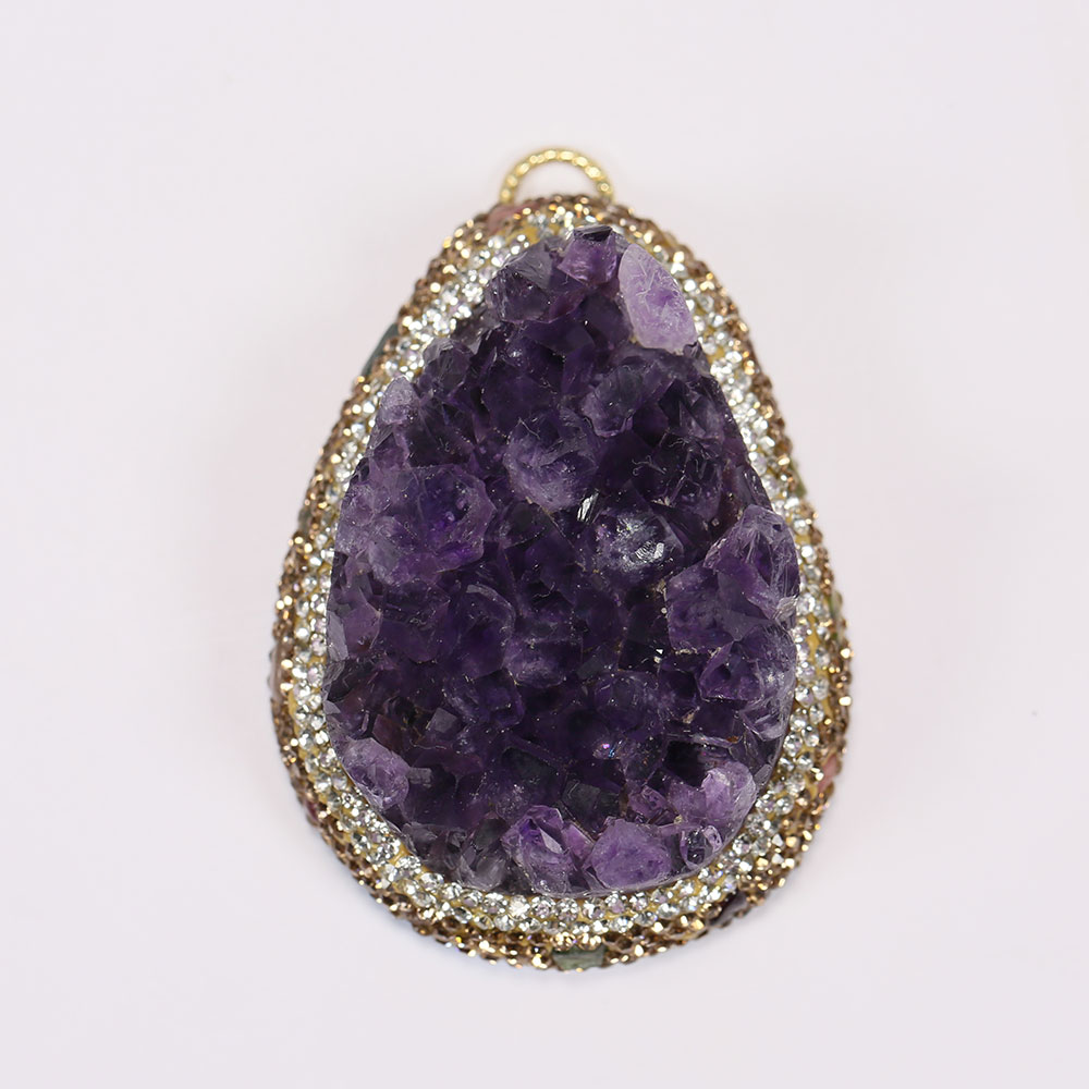 Natuurlijke Paarse Amethist Qu - Crystal Pendant Necklace Natural Stone recensie en prijs