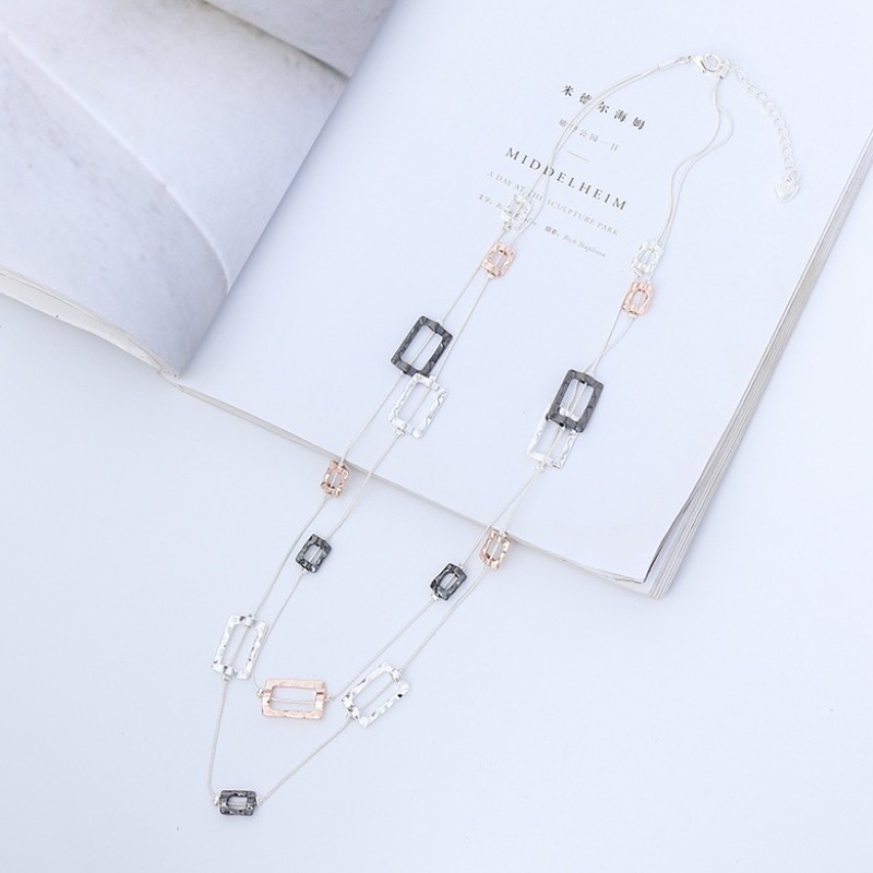 Gelaagde lange ketting met geh - Layered Pendant Necklace Aesthetic recensie en prijs