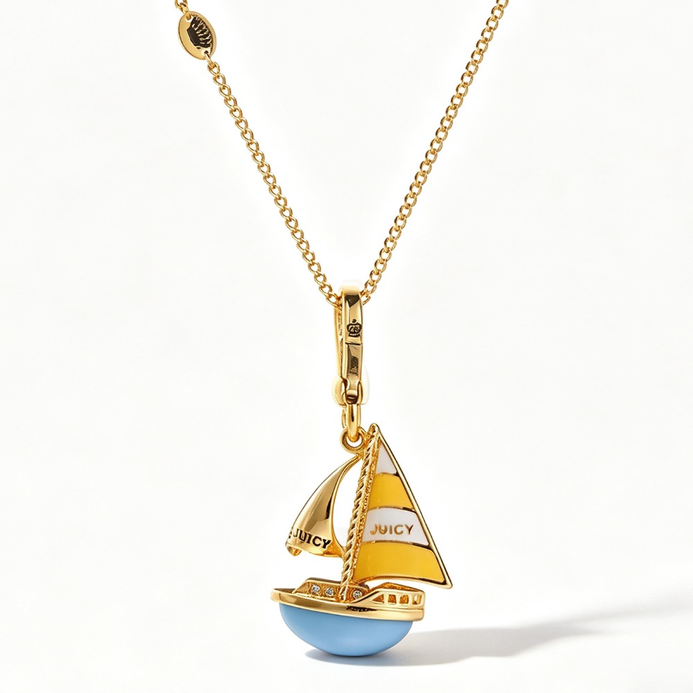Elegante ketting met een blauw - Initial Letter Necklace 18K Gold recensie en prijs