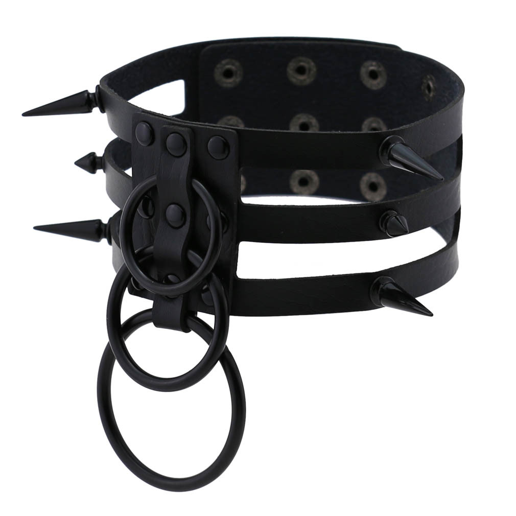 Mode Vrouwen Mannen Zwarte Riv - Goth Punk Spike Choker recensie en prijs