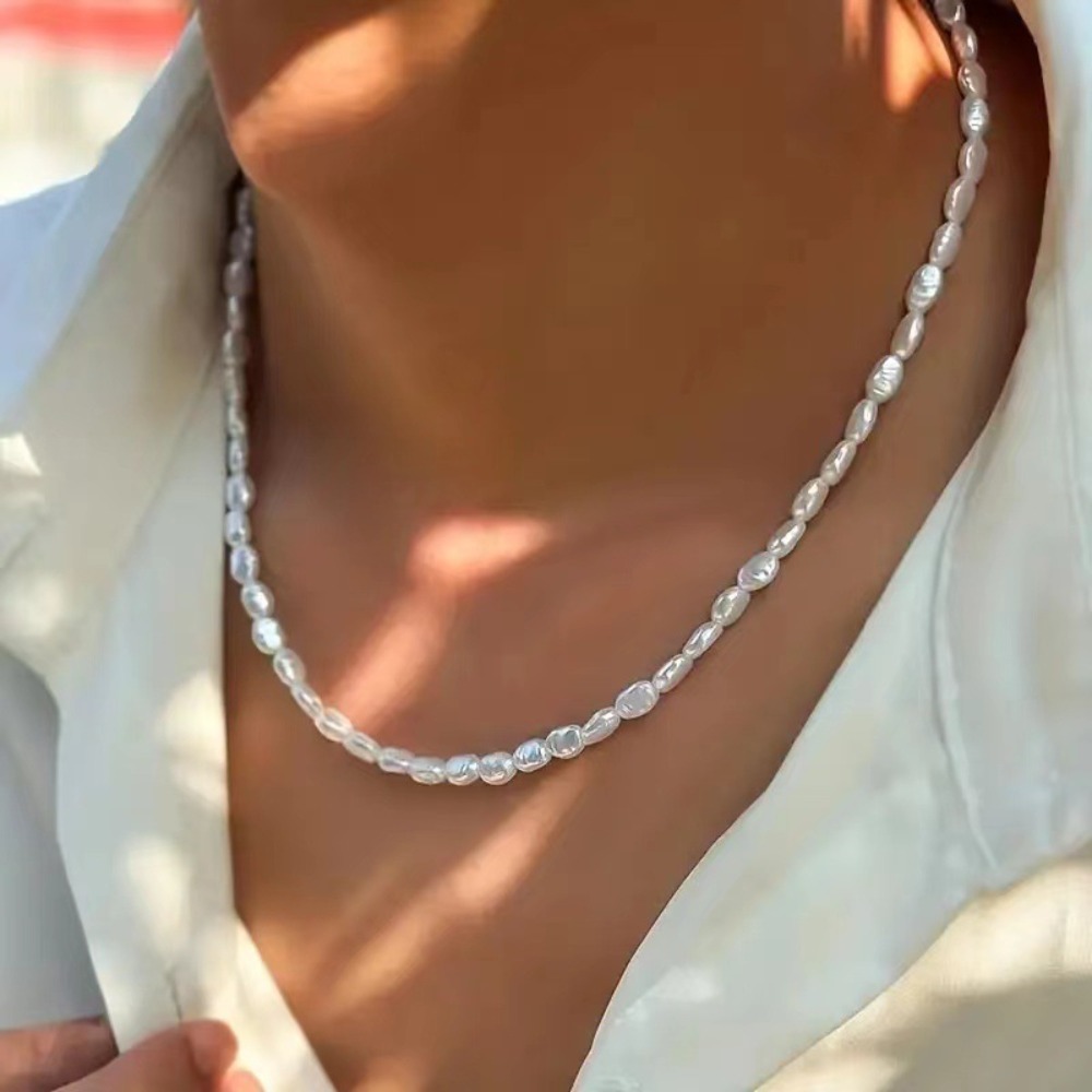 Eenvoudige imitatieparel choke - Pearl Choker Necklace Vintage recensie en prijs