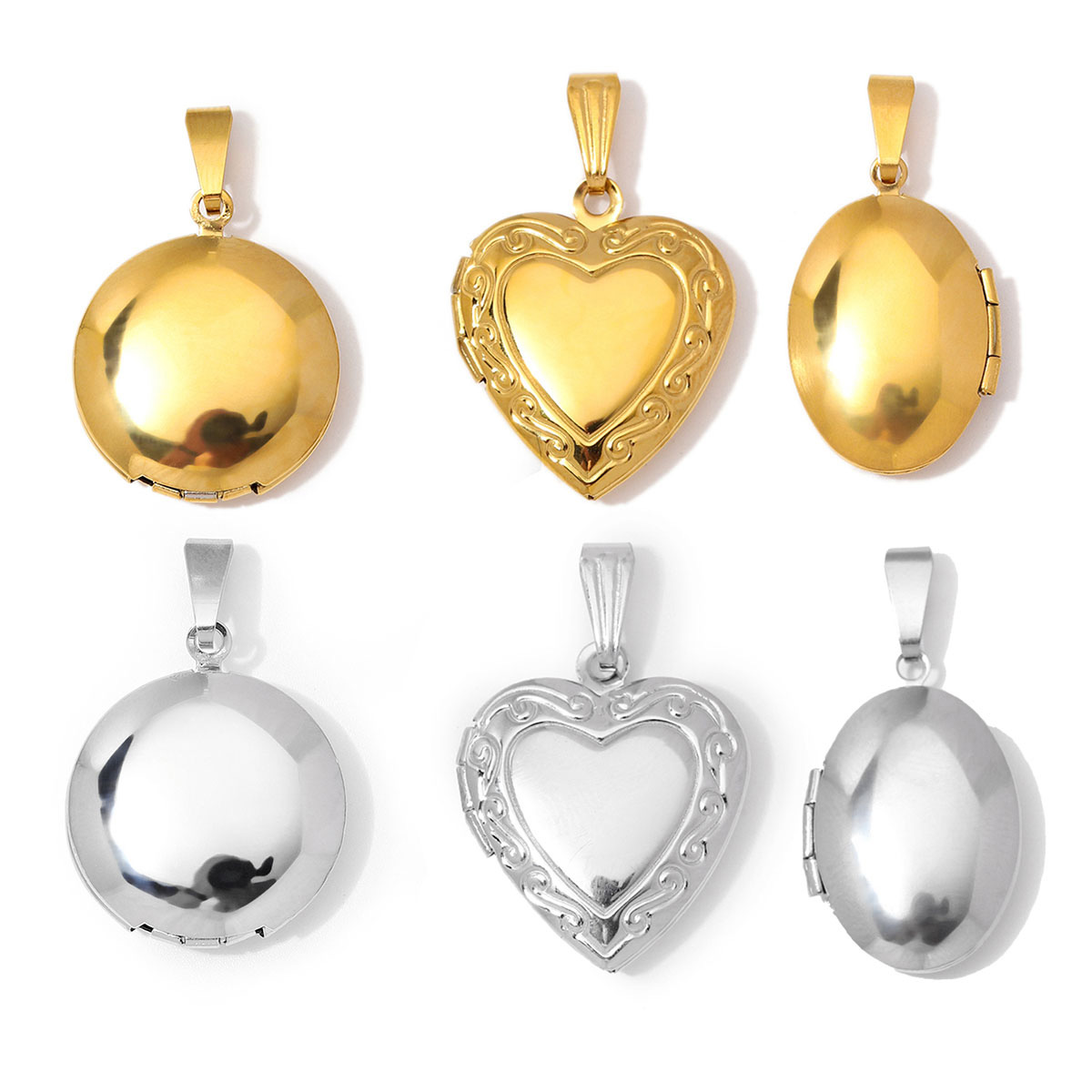 3 stuks/set, groothandel, rond - Heart Locket Necklace Photo recensie en prijs