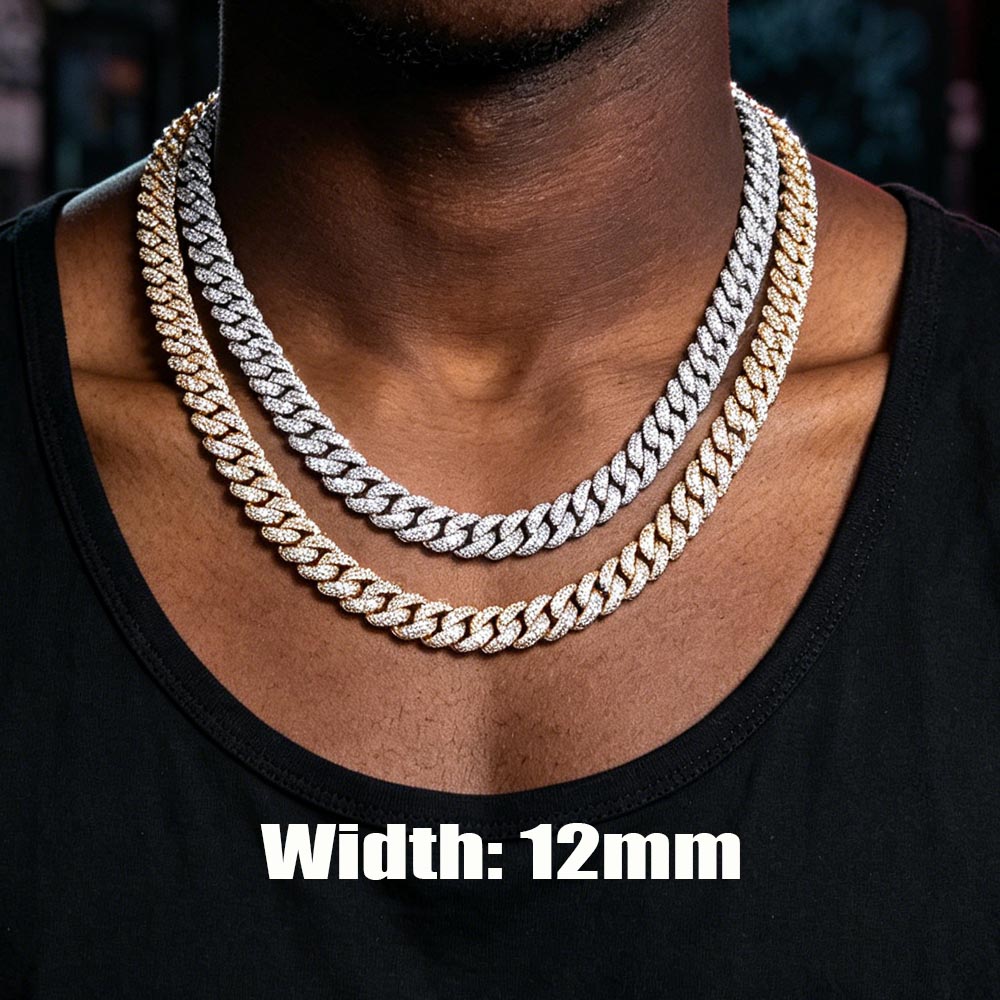 12mm Hip Hop Sieraden Diamant  - Cuban Link Chain 12Mm recensie en prijs