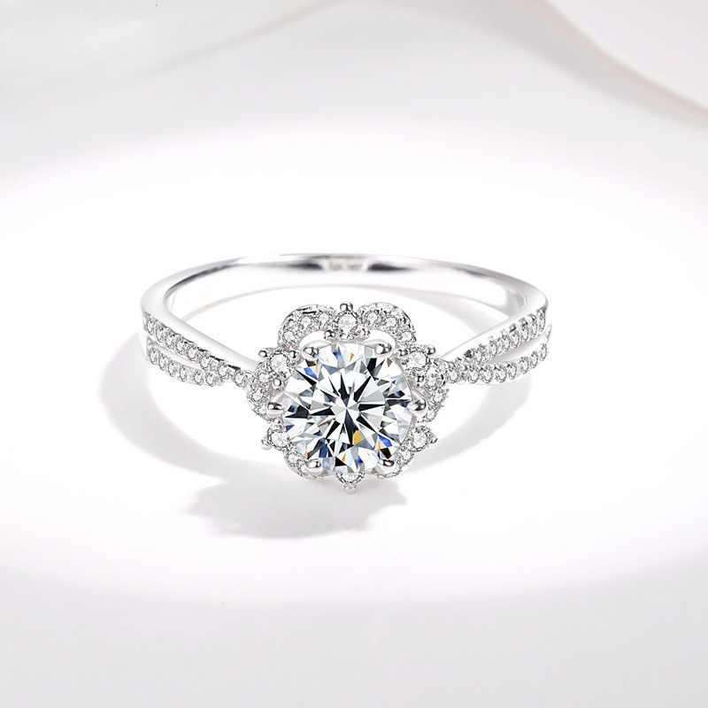 AETEEY S925 zilveren gedraaide - Moissanite Engagement Ring 1 Carat recensie en prijs