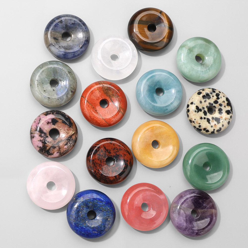 1pc 25MM Cirkel Donut voor Ket - Crystal Pendant Necklace Natural Stone recensie en prijs