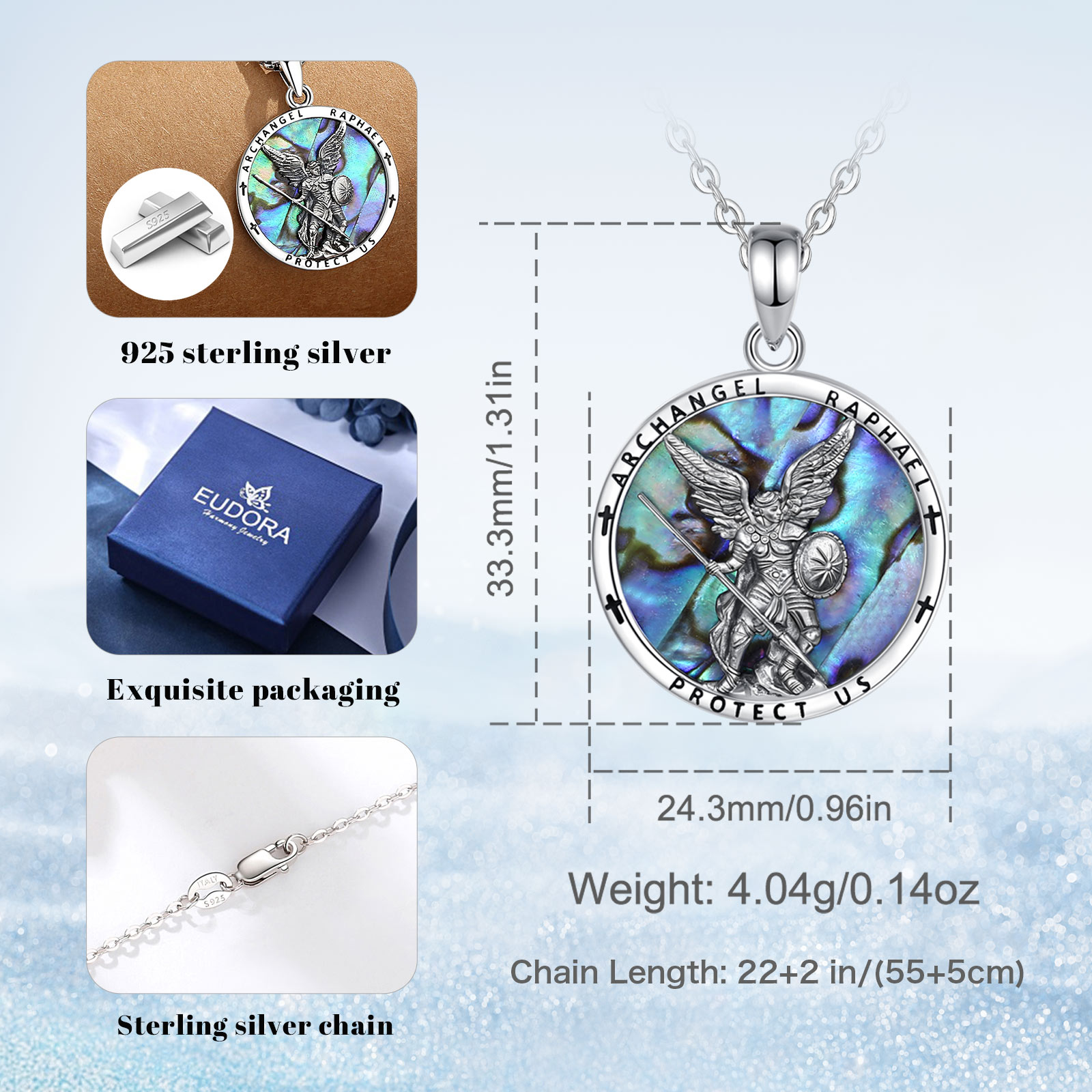 Eudora 925 Sterling Zilveren H - 925 Sterling Silver Chain Necklace Men recensie en prijs
