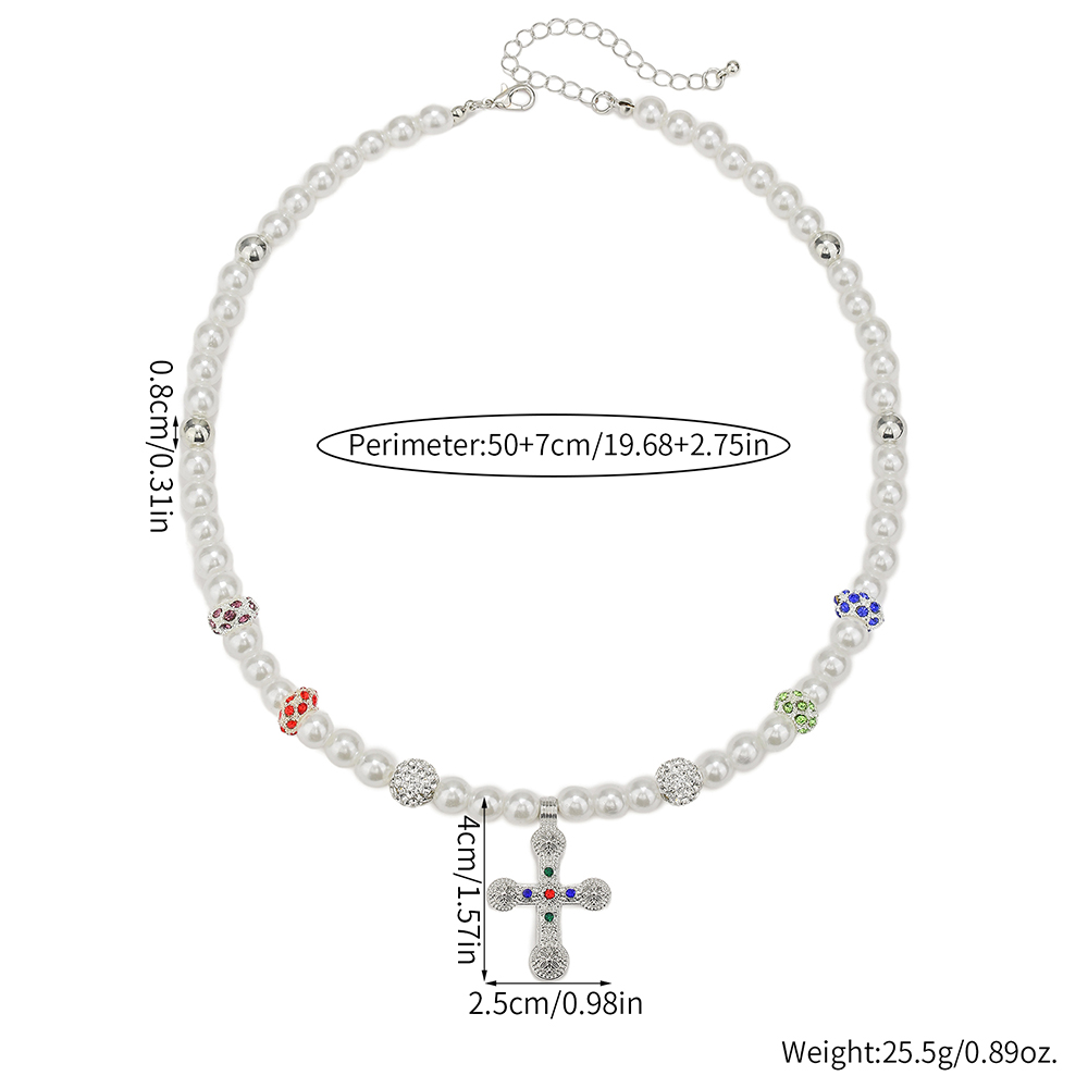 Steampunk Kleurrijke Crystal C - Pearl Choker Necklace Vintage recensie en prijs