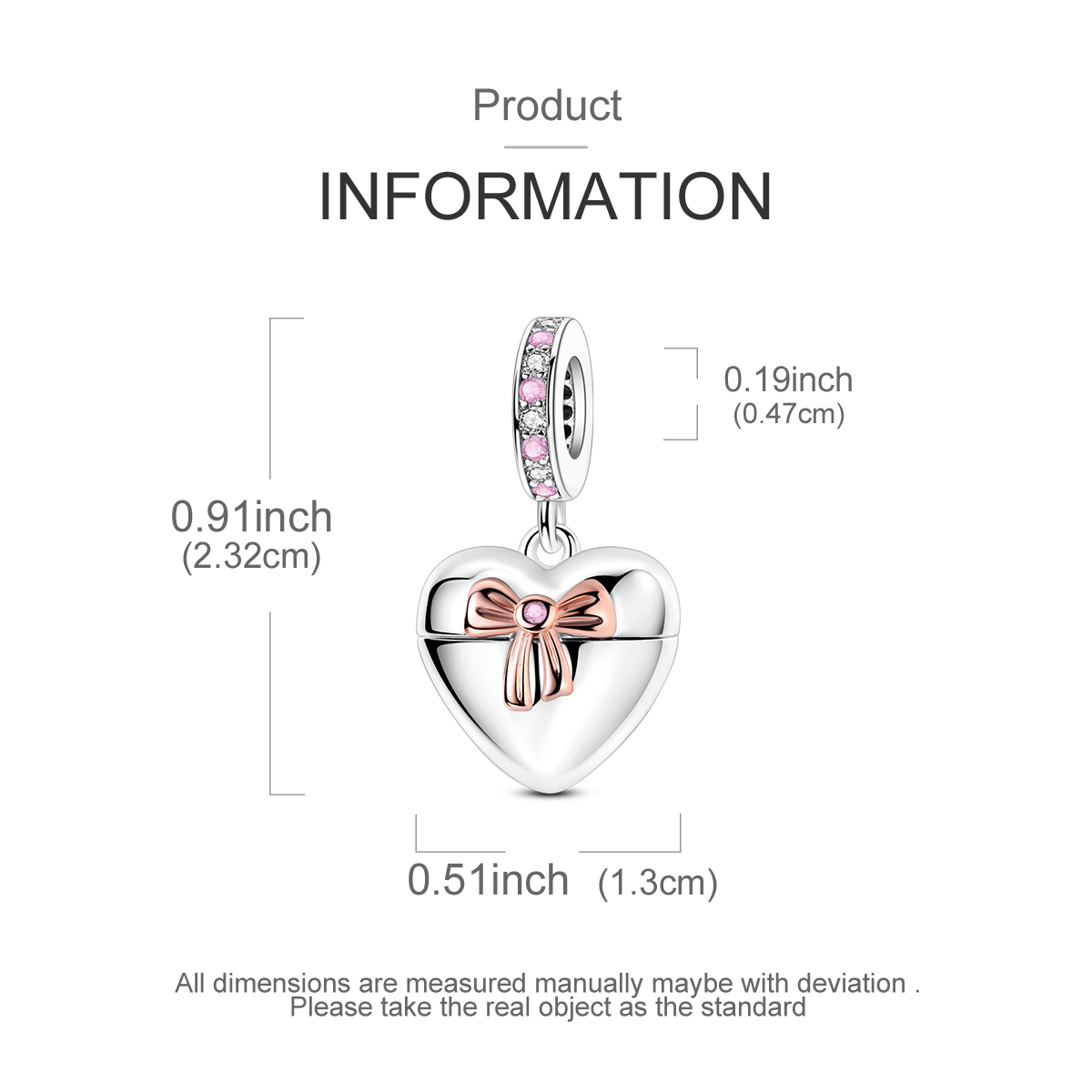 925 Sterling Zilver Tweekleuri - Heart Locket Necklace Photo recensie en prijs